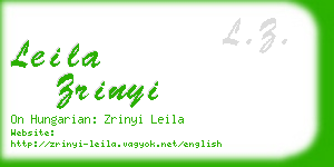 leila zrinyi business card